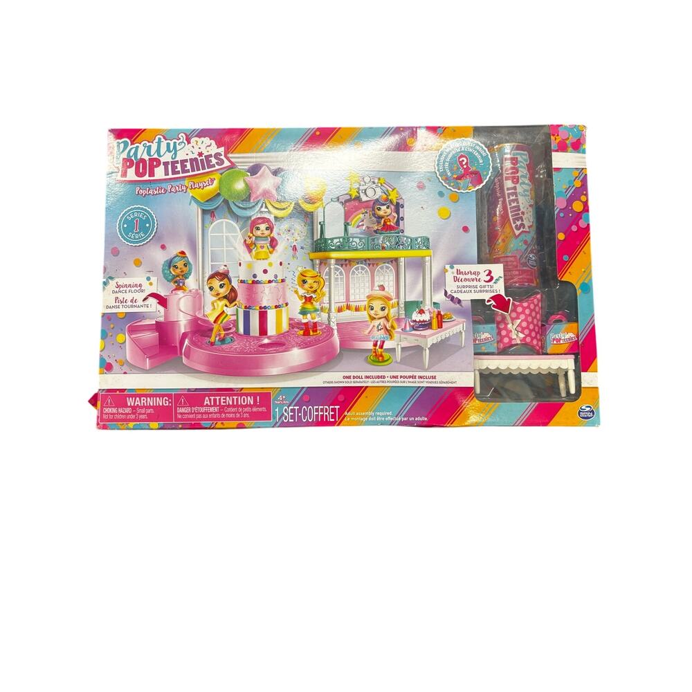 Party Popteenies Poptastic Party Play Set W/Confetti *Discontined Packaging nwt
